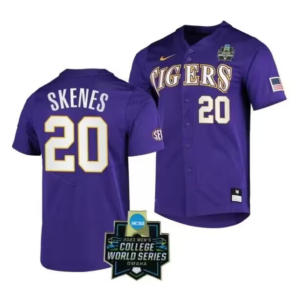 Men's LSU Tigers Active Player Custom Purple With Patch Limited Stitched Jersey